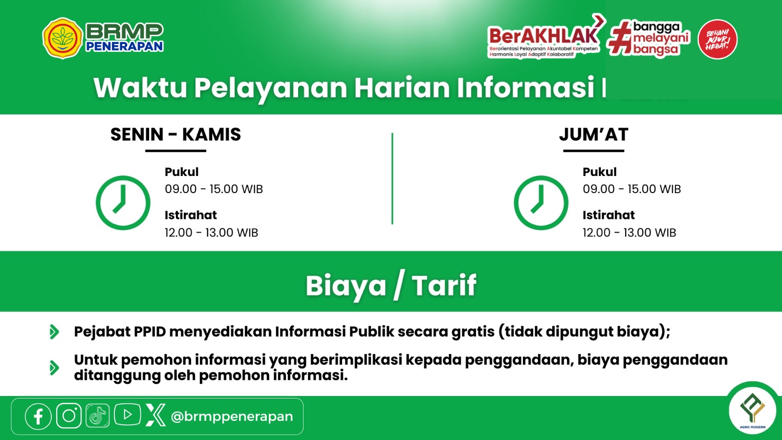 Waktu dan Biaya Layanan